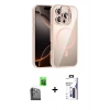 MARSİLYAN™- iPhone 16 Pro Max Kılıf Yadigar Asil Koleksiyonu - Siyah Bilvis 3X AR Hayalet Cam Ekran Koruyucu + Raze Metal Kamera Lens - SH