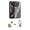MARSİLYAN™- iPhone 16 Pro Max Kılıf Yadigar Asil Koleksiyonu - Siyah Bilvis 3X AR Hayalet Cam Ekran Koruyucu + Raze Metal Kamera Lens - CLTM