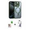 MARSİLYAN™- iPhone 16 Pro Max Kılıf Yadigar Asil Koleksiyonu - Siyah Bilvis 3X AR Hayalet Cam Ekran Koruyucu + Raze Metal Kamera Lens - NLGY