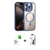 MARSİLYAN™- iPhone 16 Pro Max Kılıf Yadigar Asil Koleksiyonu - Siyah Bilvis 3X AR Hayalet Cam Ekran Koruyucu + Raze Metal Kamera Lens - BZ