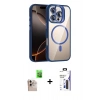 MARSİLYAN™- iPhone 16 Pro Max Kılıf Yadigar Asil Koleksiyonu - Siyah Bilvis 3X AR Hayalet Cam Ekran Koruyucu + Raze Metal Kamera Lens - NLGY