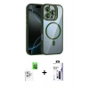 MARSİLYAN™- iPhone 16 Pro Max Kılıf Yadigar Asil Koleksiyonu - Siyah Bilvis 3X AR Hayalet Cam Ekran Koruyucu + Raze Metal Kamera Lens - BZ