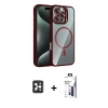 MARSİLYAN™- iPhone 16 Pro Max Kılıf Yadigar Asil Koleksiyonu - Siyah Bilvis 3X AR Hayalet Cam Ekran Koruyucu + PVD Metal Kamera Lens - SH