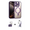 MARSİLYAN™- iPhone 16 Pro Max Kılıf Yadigar Asil Koleksiyonu - Siyah Bilvis 3X AR Hayalet Cam Ekran Koruyucu + Bilvis Titan Kamera Lens - GS