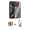 MARSİLYAN™- iPhone 16 Pro Max Kılıf Yadigar Asil Koleksiyonu - Siyah Bilvis 3X AR Hayalet Cam Ekran Koruyucu + Pers Alüminyum Kamera Lens - CLTM