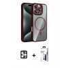 MARSİLYAN™- iPhone 16 Pro Max Kılıf Yadigar Asil Koleksiyonu - Siyah Bilvis 3X AR Hayalet Cam Ekran Koruyucu + PVD Metal Kamera Lens - GD