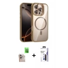 MARSİLYAN™- iPhone 16 Pro Max Kılıf Yadigar Asil Koleksiyonu - Siyah Bilvis 3X AR Hayalet Cam Ekran Koruyucu + Raze Metal Kamera Lens - NLGY