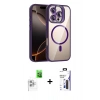 MARSİLYAN™- iPhone 16 Pro Max Kılıf Yadigar Asil Koleksiyonu - Siyah Bilvis 3X AR Hayalet Cam Ekran Koruyucu + Raze Metal Kamera Lens - BZ