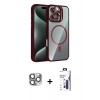 MARSİLYAN™- iPhone 16 Pro Max Kılıf Yadigar Asil Koleksiyonu - Siyah Bilvis 3X AR Hayalet Cam Ekran Koruyucu + Pers Alüminyum Kamera Lens - GI