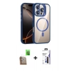 MARSİLYAN™- iPhone 16 Pro Max Kılıf Yadigar Asil Koleksiyonu - Siyah Bilvis 3X AR Hayalet Cam Ekran Koruyucu + Raze Metal Kamera Lens - CLTM