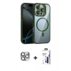 MARSİLYAN™- iPhone 16 Pro Max Kılıf Yadigar Asil Koleksiyonu - Siyah Bilvis 3X AR Hayalet Cam Ekran Koruyucu + Pers Alüminyum Kamera Lens - GI