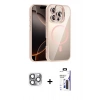 MARSİLYAN™- iPhone 16 Pro Max Kılıf Yadigar Asil Koleksiyonu - Siyah Bilvis 3X AR Hayalet Cam Ekran Koruyucu + Pers Alüminyum Kamera Lens - GI