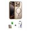 MARSİLYAN™- iPhone 16 Pro Max Kılıf Yadigar Asil Koleksiyonu - Siyah Bilvis 3X AR HD Cam Ekran Koruyucu + Raze Metal Kamera Lens - CLTM