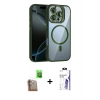MARSİLYAN™- iPhone 16 Pro Max Kılıf Yadigar Asil Koleksiyonu - Siyah Bilvis 3X AR HD Cam Ekran Koruyucu + Raze Metal Kamera Lens - CLTM