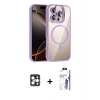 MARSİLYAN™- iPhone 16 Pro Max Kılıf Yadigar Asil Koleksiyonu - Siyah Bilvis 3X AR HD Cam Ekran Koruyucu + PVD Metal Kamera Lens - GD