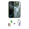 MARSİLYAN™- iPhone 16 Pro Max Kılıf Yadigar Asil Koleksiyonu - Siyah Bilvis 3X AR HD Cam Ekran Koruyucu + Raze Metal Kamera Lens - NLGY