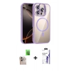 MARSİLYAN™- iPhone 16 Pro Max Kılıf Yadigar Asil Koleksiyonu - Siyah Bilvis 3X AR HD Cam Ekran Koruyucu + Raze Metal Kamera Lens - NLGY