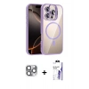 MARSİLYAN™- iPhone 16 Pro Max Kılıf Yadigar Asil Koleksiyonu - Siyah Bilvis 3X AR HD Cam Ekran Koruyucu + Pers Alüminyum Kamera Lens - GI