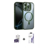 MARSİLYAN™- iPhone 16 Pro Max Kılıf Yadigar Asil Koleksiyonu - Siyah Bilvis 3X AR HD Cam Ekran Koruyucu + Bilvis Titan Kamera Lens - TMGI