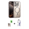 MARSİLYAN™- iPhone 16 Pro Max Kılıf Yadigar Asil Koleksiyonu - Siyah Bilvis 3X AR HD Cam Ekran Koruyucu + Raze Metal Kamera Lens - NLGY