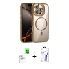 MARSİLYAN™- iPhone 16 Pro Max Kılıf Yadigar Asil Koleksiyonu - Siyah Bilvis 3X AR HD Cam Ekran Koruyucu + Raze Metal Kamera Lens - BZ