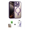 MARSİLYAN™- iPhone 16 Pro Max Kılıf Yadigar Asil Koleksiyonu - Siyah Bilvis 3X AR HD Cam Ekran Koruyucu + Raze Metal Kamera Lens - CLTM