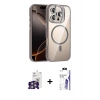MARSİLYAN™- iPhone 16 Pro Max Kılıf Yadigar Asil Koleksiyonu - Siyah Bilvis 3X AR HD Cam Ekran Koruyucu + Bilvis Titan Kamera Lens - GS