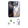 MARSİLYAN™- iPhone 16 Pro Max Kılıf Yadigar Asil Koleksiyonu - Siyah Bilvis 3X AR HD Cam Ekran Koruyucu + Raze Metal Kamera Lens - BZ