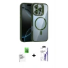 MARSİLYAN™- iPhone 16 Pro Max Kılıf Yadigar Asil Koleksiyonu - Siyah Bilvis 3X AR HD Cam Ekran Koruyucu + Raze Metal Kamera Lens - BZ