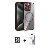 MARSİLYAN™- iPhone 16 Pro Max Kılıf Yadigar Asil Koleksiyonu - Siyah Bilvis 3X AR HD Cam Ekran Koruyucu + PVD Metal Kamera Lens - SH