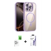 MARSİLYAN™- iPhone 16 Pro Max Kılıf Yadigar Asil Koleksiyonu - Siyah Bilvis 3X AR HD Cam Ekran Koruyucu + Raze Metal Kamera Lens - BZ