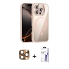 MARSİLYAN™- iPhone 16 Pro Max Kılıf Yadigar Asil Koleksiyonu - Siyah Bilvis 3X AR HD Cam Ekran Koruyucu + Pers Alüminyum Kamera Lens - CLTM