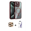 MARSİLYAN™- iPhone 16 Pro Max Kılıf Yadigar Asil Koleksiyonu - Siyah Bilvis 3X AR HD Cam Ekran Koruyucu + Pers Alüminyum Kamera Lens - CLTM