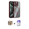 MARSİLYAN™- iPhone 16 Pro Max Kılıf Yadigar Asil Koleksiyonu - Siyah Bilvis 5in1 3D Magic Cam Ekran Koruyucu + Pers Alüminyum Kamera Lens - CLTM