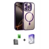 MARSİLYAN™- iPhone 16 Pro Max Kılıf Yadigar Asil Koleksiyonu - Siyah Bilvis 5in1 3D Magic Cam Ekran Koruyucu + Siyah Raze Metal Kamera Lens