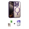 MARSİLYAN™- iPhone 16 Pro Max Kılıf Yadigar Asil Koleksiyonu - Siyah Bilvis 5in1 3D Magic Cam Ekran Koruyucu + Raze Metal Kamera Lens - NLGY