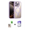 MARSİLYAN™- iPhone 16 Pro Max Kılıf Yadigar Asil Koleksiyonu - Siyah Bilvis 5in1 3D Magic Cam Ekran Koruyucu + Raze Metal Kamera Lens - NLGY
