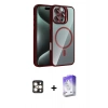 MARSİLYAN™- iPhone 16 Pro Max Kılıf Yadigar Asil Koleksiyonu - Siyah Bilvis 5in1 3D Magic Cam Ekran Koruyucu + PVD Metal Kamera Lens - GD