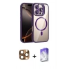 MARSİLYAN™- iPhone 16 Pro Max Kılıf Yadigar Asil Koleksiyonu - Siyah Bilvis 5in1 3D Magic Cam Ekran Koruyucu + Pers Alüminyum Kamera Lens - CLTM