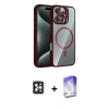 MARSİLYAN™- iPhone 16 Pro Max Kılıf Yadigar Asil Koleksiyonu - Siyah Bilvis 5in1 3D Magic Cam Ekran Koruyucu + PVD Metal Kamera Lens - SH