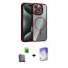 MARSİLYAN™- iPhone 16 Pro Max Kılıf Yadigar Asil Koleksiyonu - Siyah Bilvis 5in1 3D Magic Cam Ekran Koruyucu + Siyah Raze Metal Kamera Lens