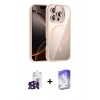MARSİLYAN™- iPhone 16 Pro Max Kılıf Yadigar Asil Koleksiyonu - Siyah Bilvis 5in1 3D Magic Cam Ekran Koruyucu + Bilvis Titan Kamera Lens - SH