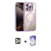 MARSİLYAN™- iPhone 16 Pro Max Kılıf Yadigar Asil Koleksiyonu - Siyah Bilvis 5in1 3D Magic Cam Ekran Koruyucu + PVD Metal Kamera Lens - GD