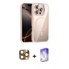 MARSİLYAN™- iPhone 16 Pro Max Kılıf Yadigar Asil Koleksiyonu - Siyah Bilvis 5in1 3D Magic Cam Ekran Koruyucu + Pers Alüminyum Kamera Lens - CLTM