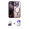 MARSİLYAN™- iPhone 16 Pro Max Kılıf Yadigar Asil Koleksiyonu - Siyah Bilvis 5in1 3D Magic Cam Ekran Koruyucu + Bilvis Titan Kamera Lens - SH