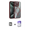 MARSİLYAN™- iPhone 16 Pro Max Kılıf Yadigar Asil Koleksiyonu - Siyah Bilvis 5in1 3D Magic Cam Ekran Koruyucu + PVD Metal Kamera Lens - GS