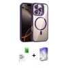 MARSİLYAN™- iPhone 16 Pro Max Kılıf Yadigar Asil Koleksiyonu - Siyah Bilvis 5in1 3D Magic Cam Ekran Koruyucu + Raze Metal Kamera Lens - BZ