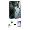 MARSİLYAN™- iPhone 16 Pro Max Kılıf Yadigar Asil Koleksiyonu - Siyah Bilvis 5in1 3D Magic Cam Ekran Koruyucu + Raze Metal Kamera Lens - BZ