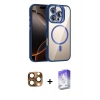 MARSİLYAN™- iPhone 16 Pro Max Kılıf Yadigar Asil Koleksiyonu - Siyah Bilvis 5in1 3D Magic Cam Ekran Koruyucu + Pers Alüminyum Kamera Lens - CLTM
