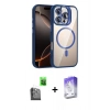 MARSİLYAN™- iPhone 16 Pro Max Kılıf Yadigar Asil Koleksiyonu - Siyah Bilvis 5in1 3D Magic Cam Ekran Koruyucu + Siyah Raze Metal Kamera Lens